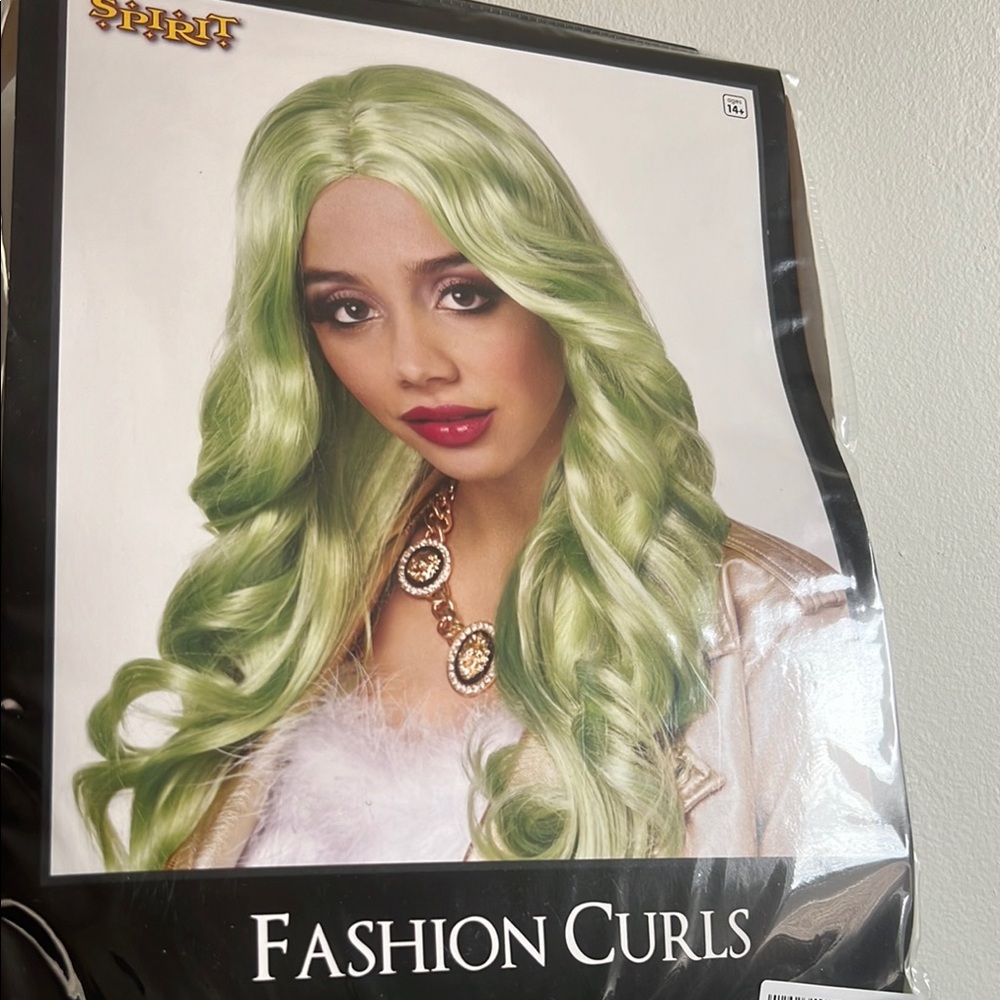 Green Wig with Curls